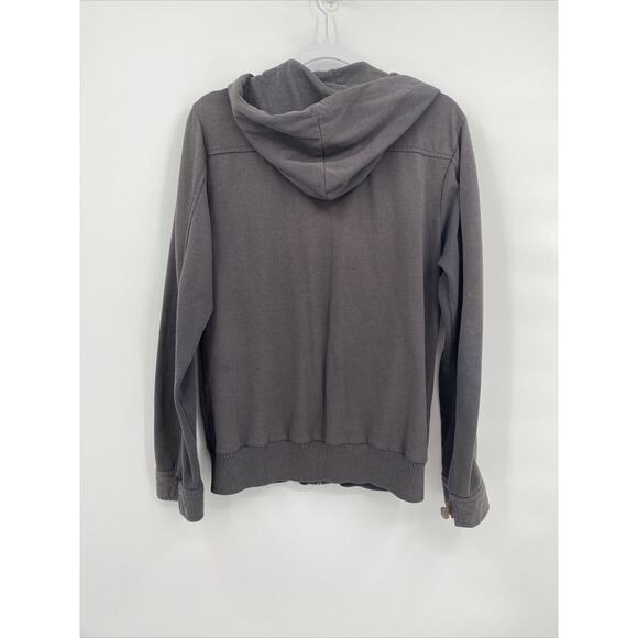 RVCA Mens Long Sleeve with Front Pockets Full Zip Hoodie Jacket Gray Size S - Picture 7 of 10